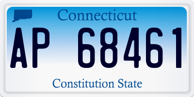 CT license plate AP68461