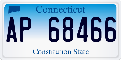 CT license plate AP68466