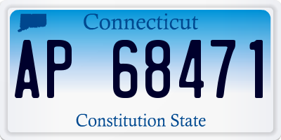 CT license plate AP68471