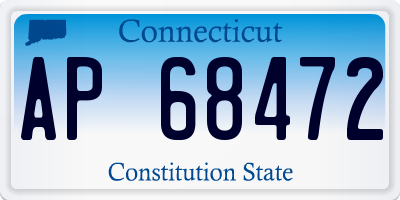 CT license plate AP68472