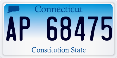 CT license plate AP68475