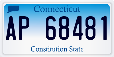CT license plate AP68481