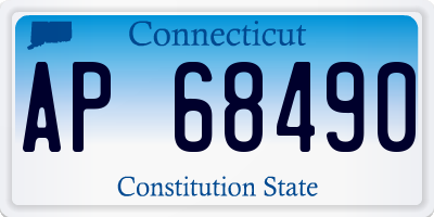 CT license plate AP68490