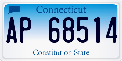 CT license plate AP68514