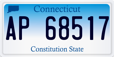 CT license plate AP68517