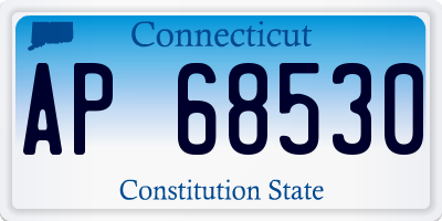 CT license plate AP68530