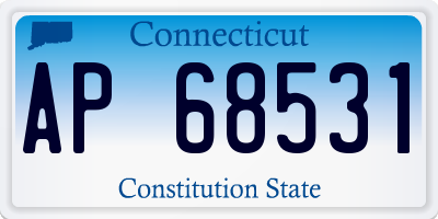 CT license plate AP68531
