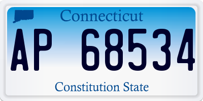 CT license plate AP68534