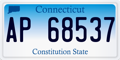 CT license plate AP68537
