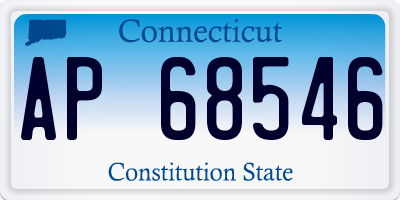 CT license plate AP68546