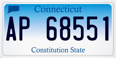 CT license plate AP68551
