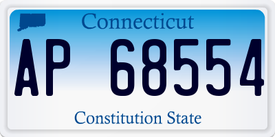 CT license plate AP68554