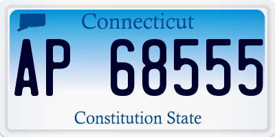 CT license plate AP68555