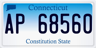 CT license plate AP68560
