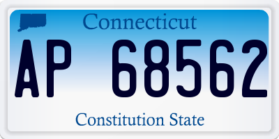 CT license plate AP68562