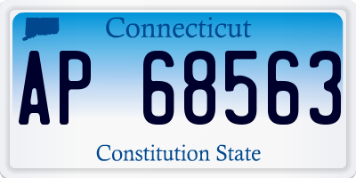 CT license plate AP68563