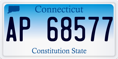 CT license plate AP68577