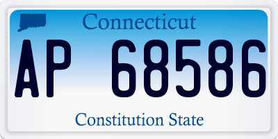 CT license plate AP68586