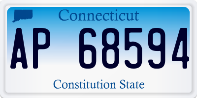 CT license plate AP68594