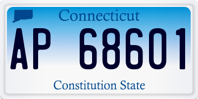 CT license plate AP68601