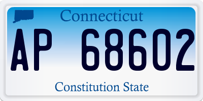 CT license plate AP68602