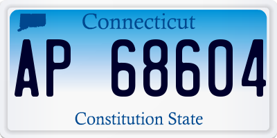 CT license plate AP68604