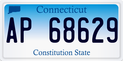 CT license plate AP68629