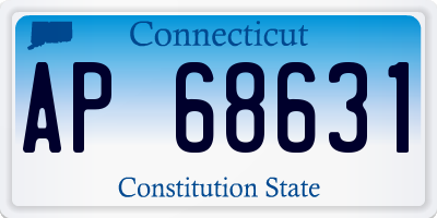CT license plate AP68631