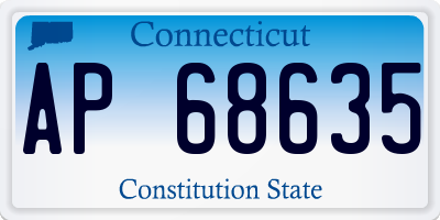 CT license plate AP68635