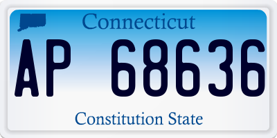 CT license plate AP68636