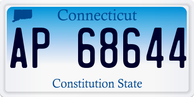 CT license plate AP68644