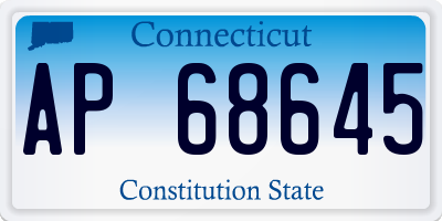 CT license plate AP68645