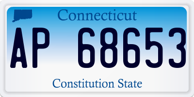 CT license plate AP68653