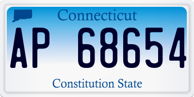 CT license plate AP68654