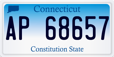 CT license plate AP68657
