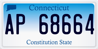 CT license plate AP68664