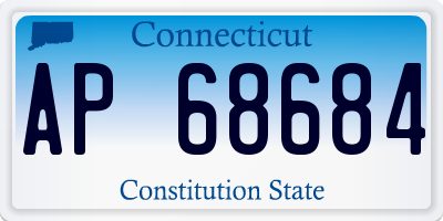 CT license plate AP68684