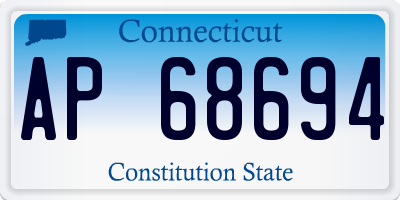 CT license plate AP68694