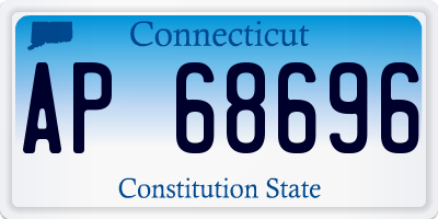 CT license plate AP68696