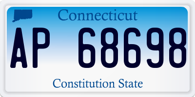 CT license plate AP68698
