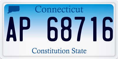 CT license plate AP68716
