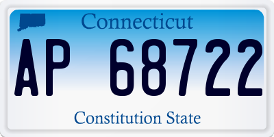 CT license plate AP68722