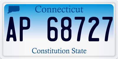 CT license plate AP68727
