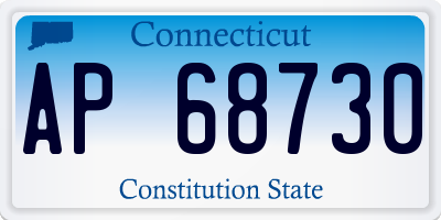 CT license plate AP68730