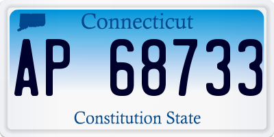 CT license plate AP68733