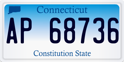 CT license plate AP68736