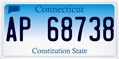 CT license plate AP68738