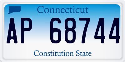 CT license plate AP68744