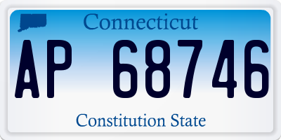 CT license plate AP68746