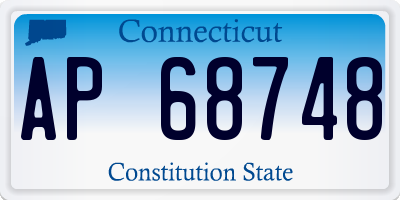 CT license plate AP68748